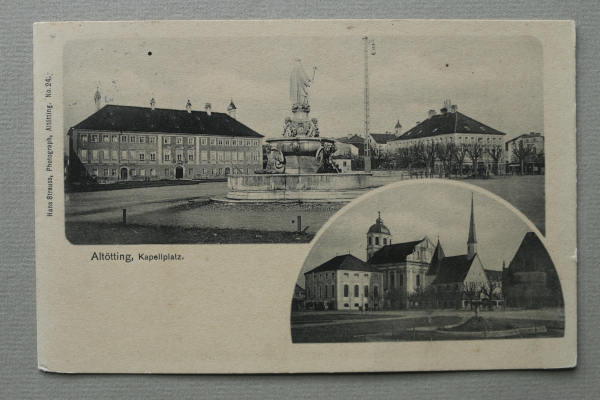 AK Altötting / 1911 / Mehrbildkarte / Kapellplatz / Brunnen